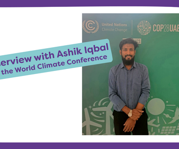 Picture of Ashik Igbal at the World Climate Conference
