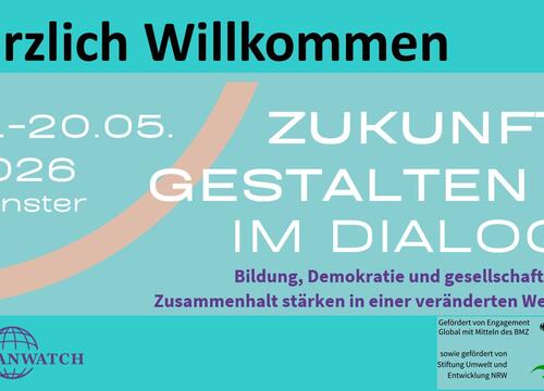 Startfolie Konferenz: Zukunft gestalten im Dialog, 18.-20. Mai 2026, Münster